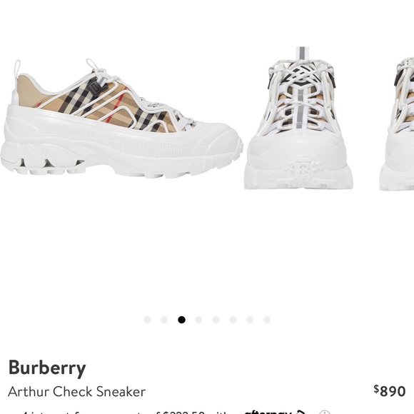 Burberry Arthur Check Sneaker. Size 11.5 US Mens. Excellent condition. - Picture 4 of 6